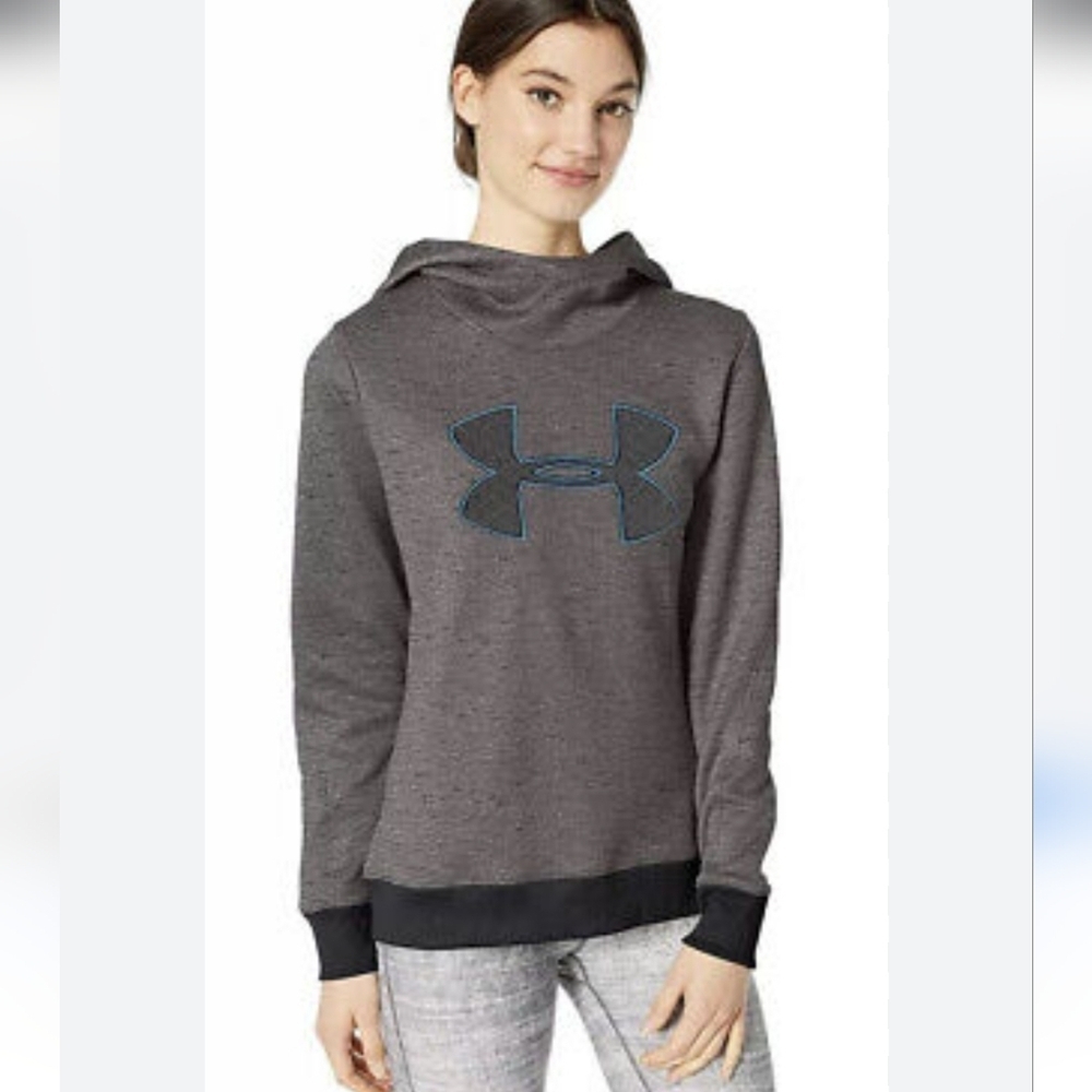 Under Armour Hoodie Cold Gear Women's Sz XS Logo Fleece  Charcoal Sweatshirt